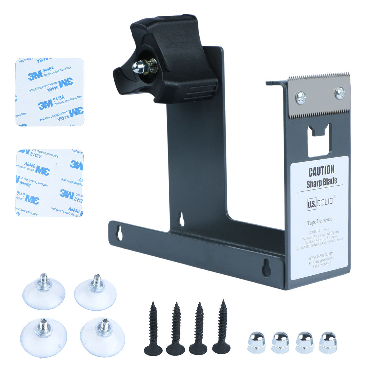 U.S. Solid Desktop Tape Dispenser - 62mm Wide 76mm Core