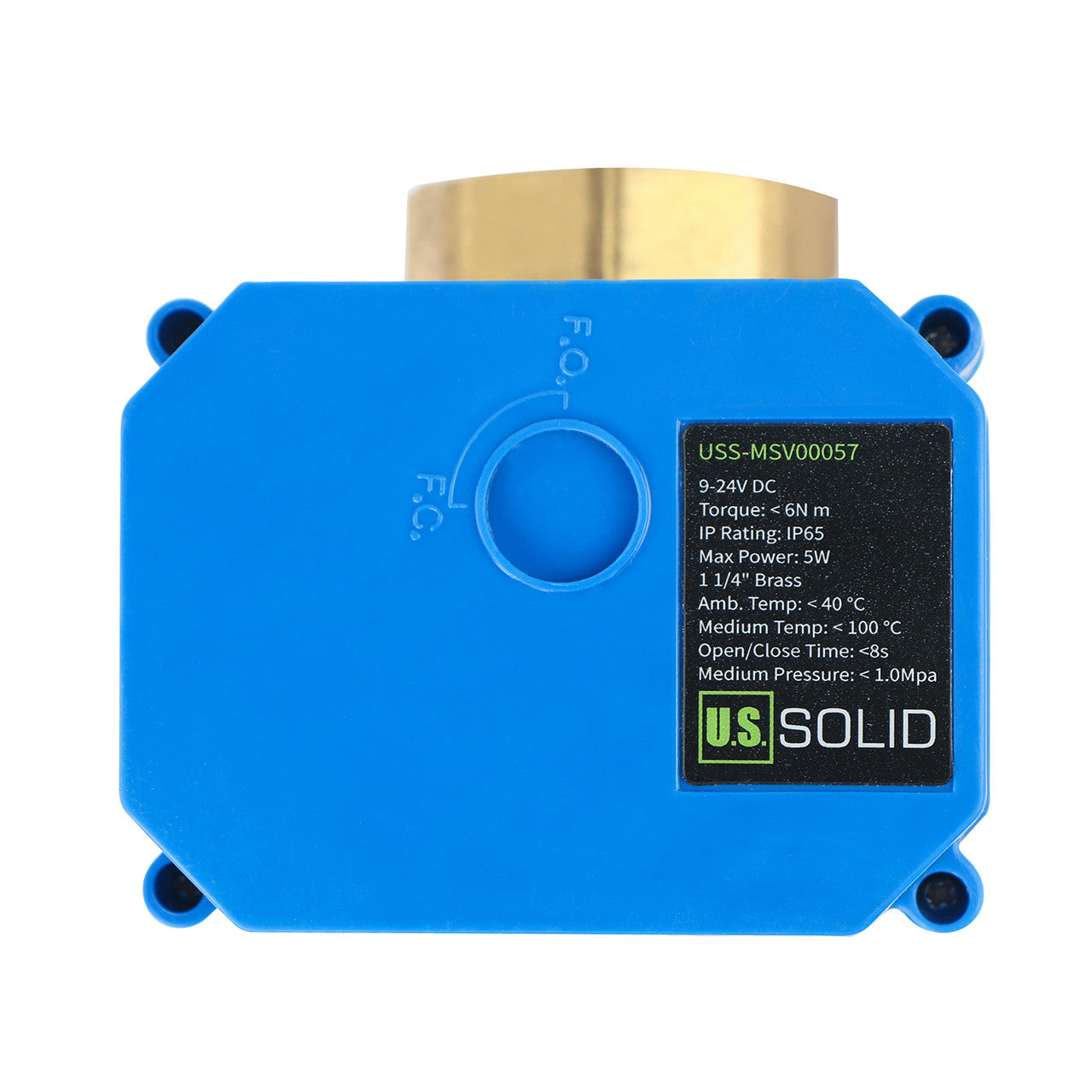 U.S. Solid 1 1/4" Brass Motorized Ball Valve 9-24V DC DN32 Electrical Ball Valve, 2 Wire Auto Return Setup