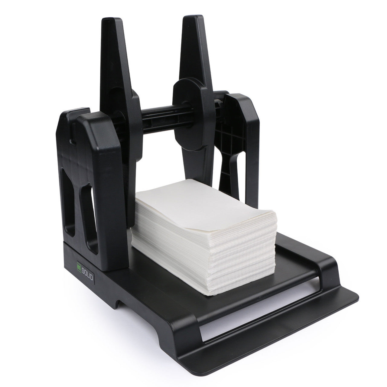 U.S. Solid Label Holder for Shipping Label Rolls and Fan-Fold Labels - Manual Label Rewinder