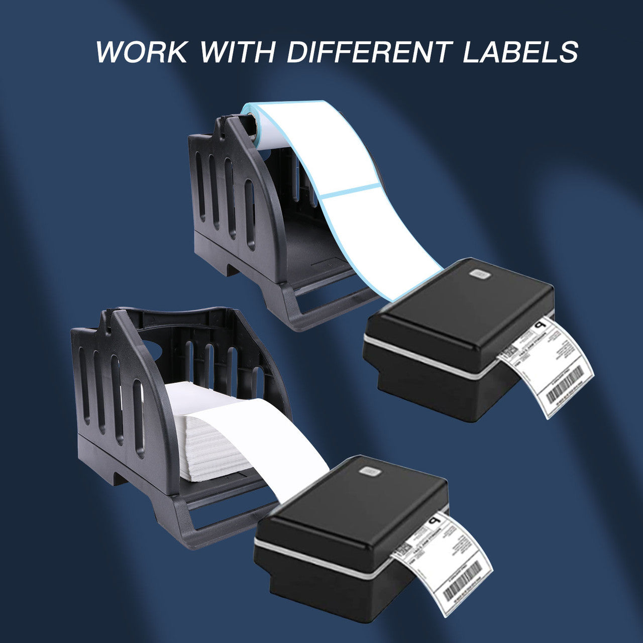 U.S. Solid Label Holder for Rolls and Fan-Fold Labels, Width 4.4 inches