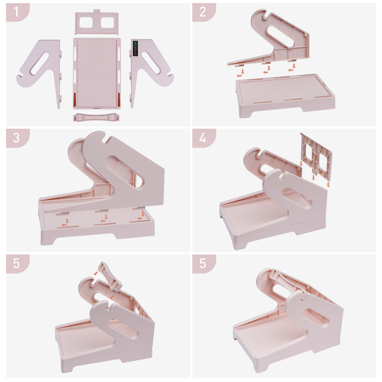 U.S. Solid Pink Label Holder 2 in 1 for Rolls and Fan-Fold Shipping Labels