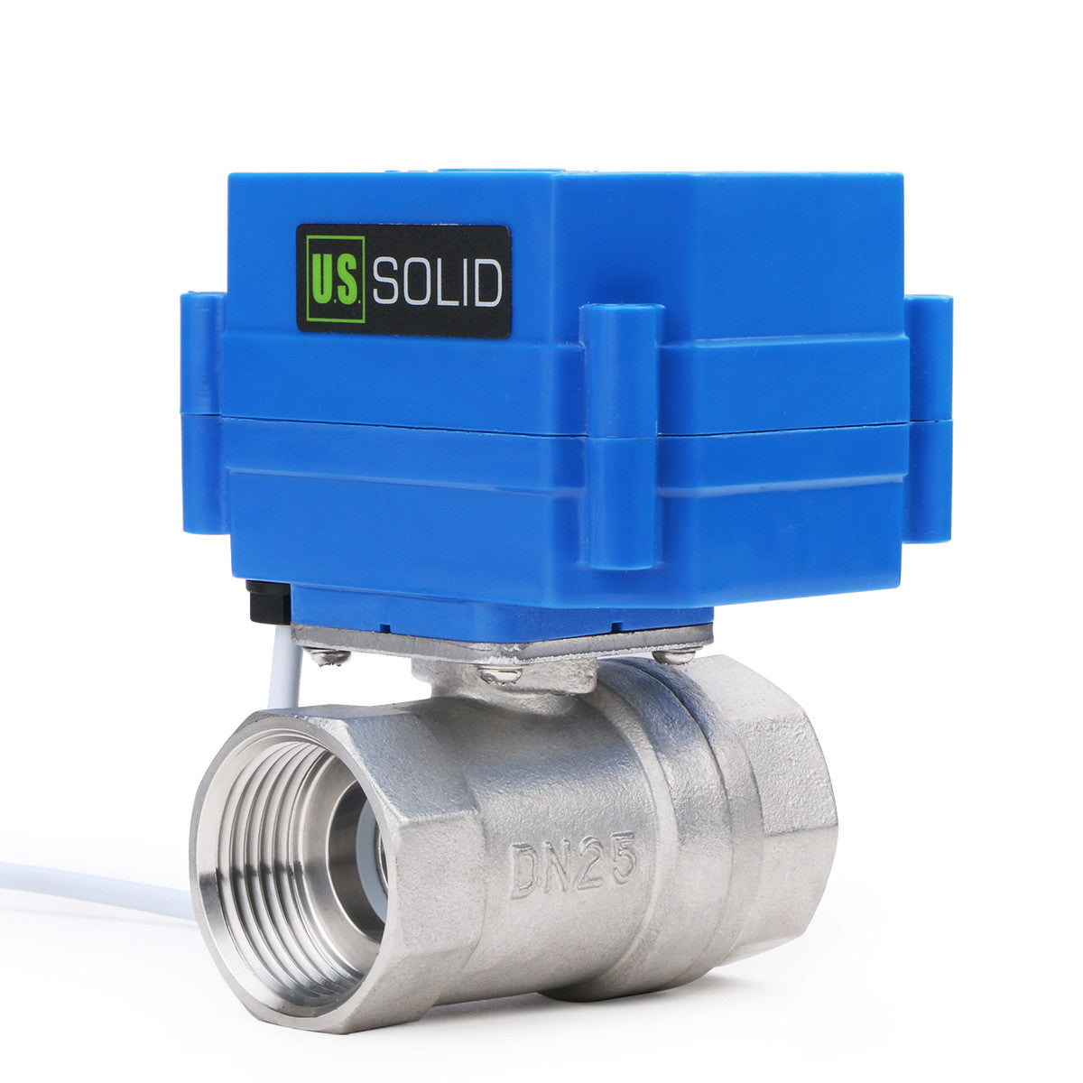 Motorized Ball Valve- 1" Stainless Steel Electrical Ball Valve with Standard Port, 9-24V AC/DC and 3 Wire Setup