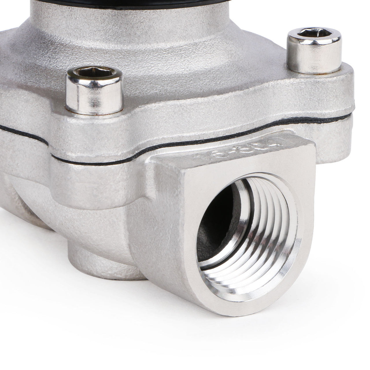 1/2" Stainless Steel Electric Solenoid Valve 220V AC G Thread Normally Closed VITON from U.S. SOLID