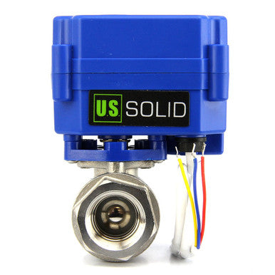 Motorized Ball Valve- 3/4" Stainless Steel Ball Valve with Standard Port, 3 Wire Setup, 9-24V AC/DC