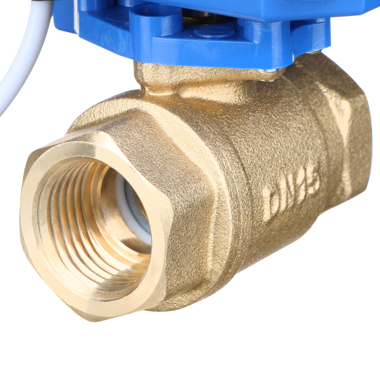 Motorized Ball Valve- 1/2" Brass Ball Valve with Manual Function, Full Port, 9-24V AC/DC and 2 Wire Auto Return Setup by U.S. Solid