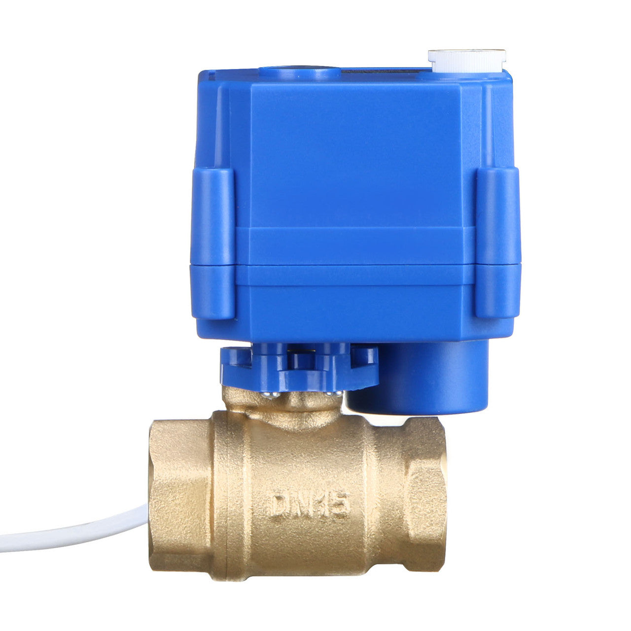 Motorized Ball Valve- 1/2" Brass Ball Valve with Manual Function, Full Port, 9-24V AC/DC and 2 Wire Auto Return Setup by U.S. Solid