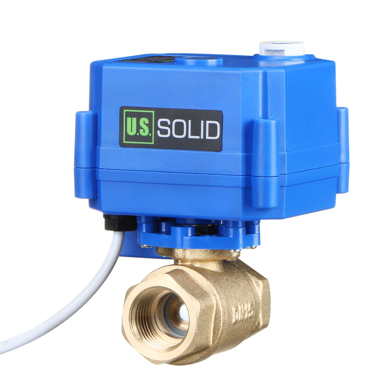 Motorized Ball Valve- 1/2" Brass Ball Valve with Manual Function, Full Port, 9-24V AC/DC and 2 Wire Auto Return Setup by U.S. Solid