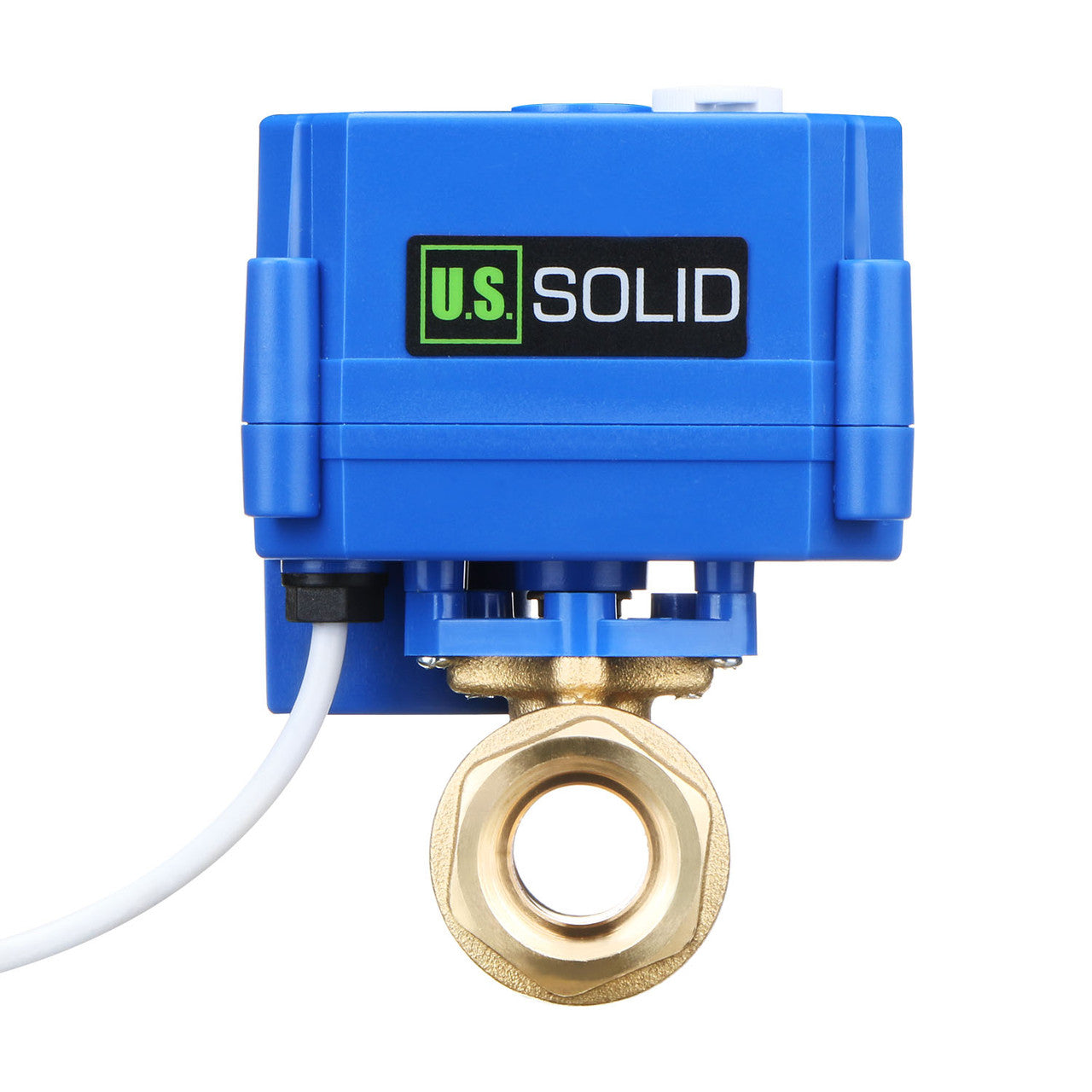 Motorized Ball Valve- 1/2" Brass Ball Valve with Manual Function, Full Port, 9-24V AC/DC and 2 Wire Auto Return Setup by U.S. Solid