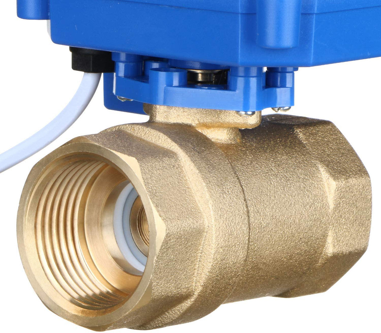 Motorized Ball Valve- 1" Brass Ball Valve with Manual Function, Standard Port, 9-24V AC/DC and 2 Wire Auto Return Setup by U.S. Solid