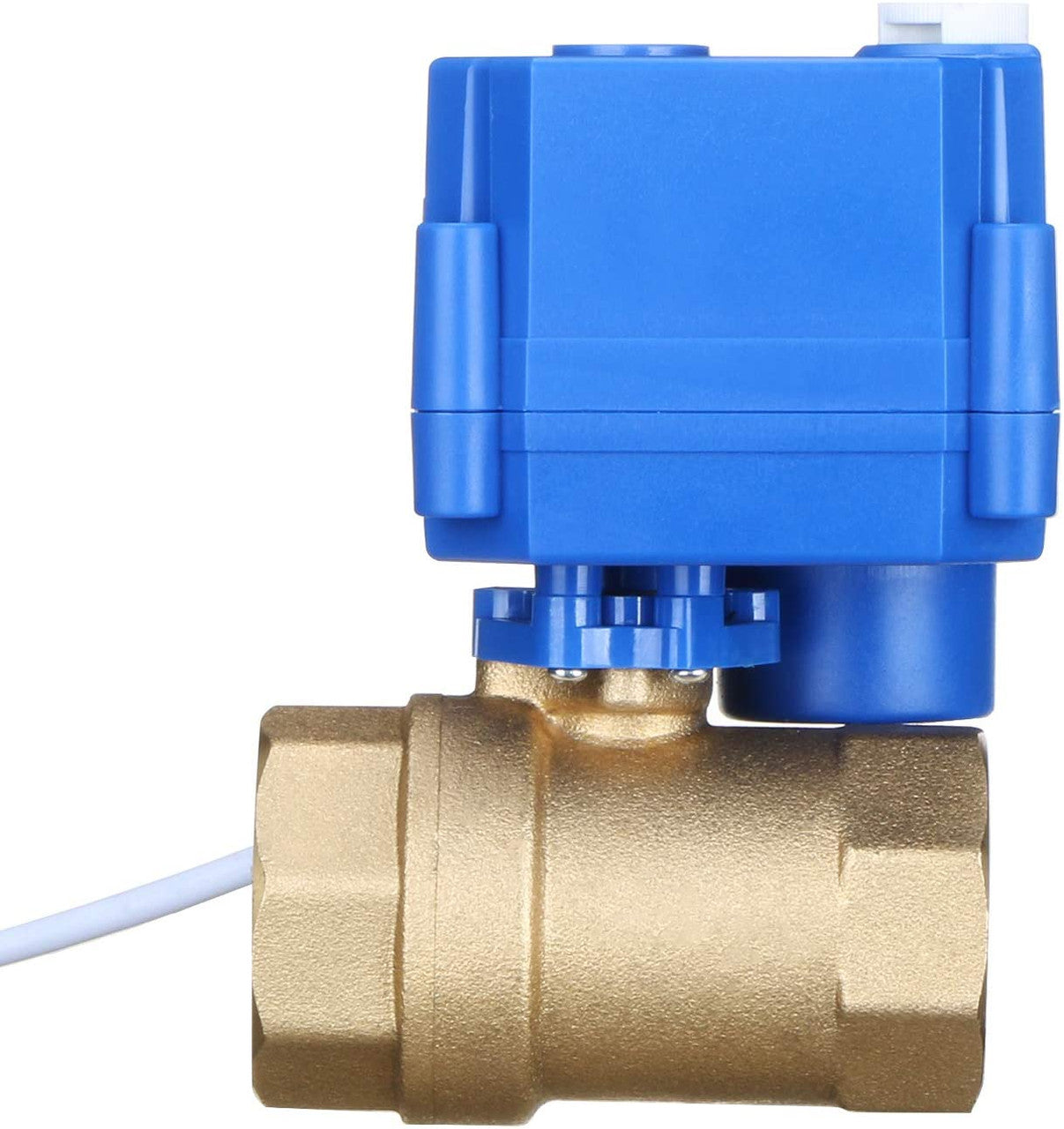 Motorized Ball Valve- 1" Brass Ball Valve with Manual Function, Standard Port, 9-24V AC/DC and 2 Wire Auto Return Setup by U.S. Solid