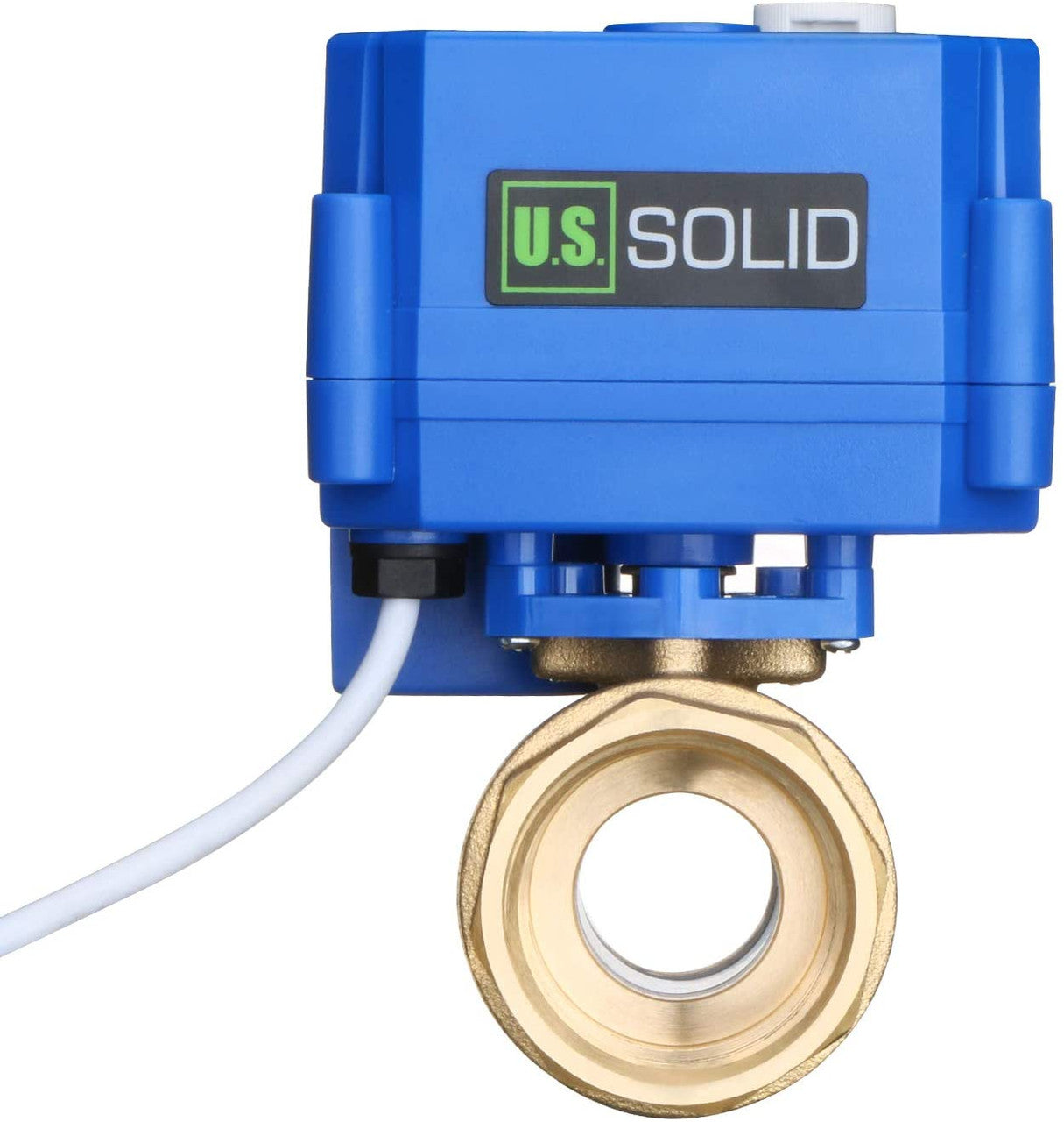 Motorized Ball Valve- 1" Brass Ball Valve with Manual Function, Standard Port, 9-24V AC/DC and 2 Wire Auto Return Setup by U.S. Solid