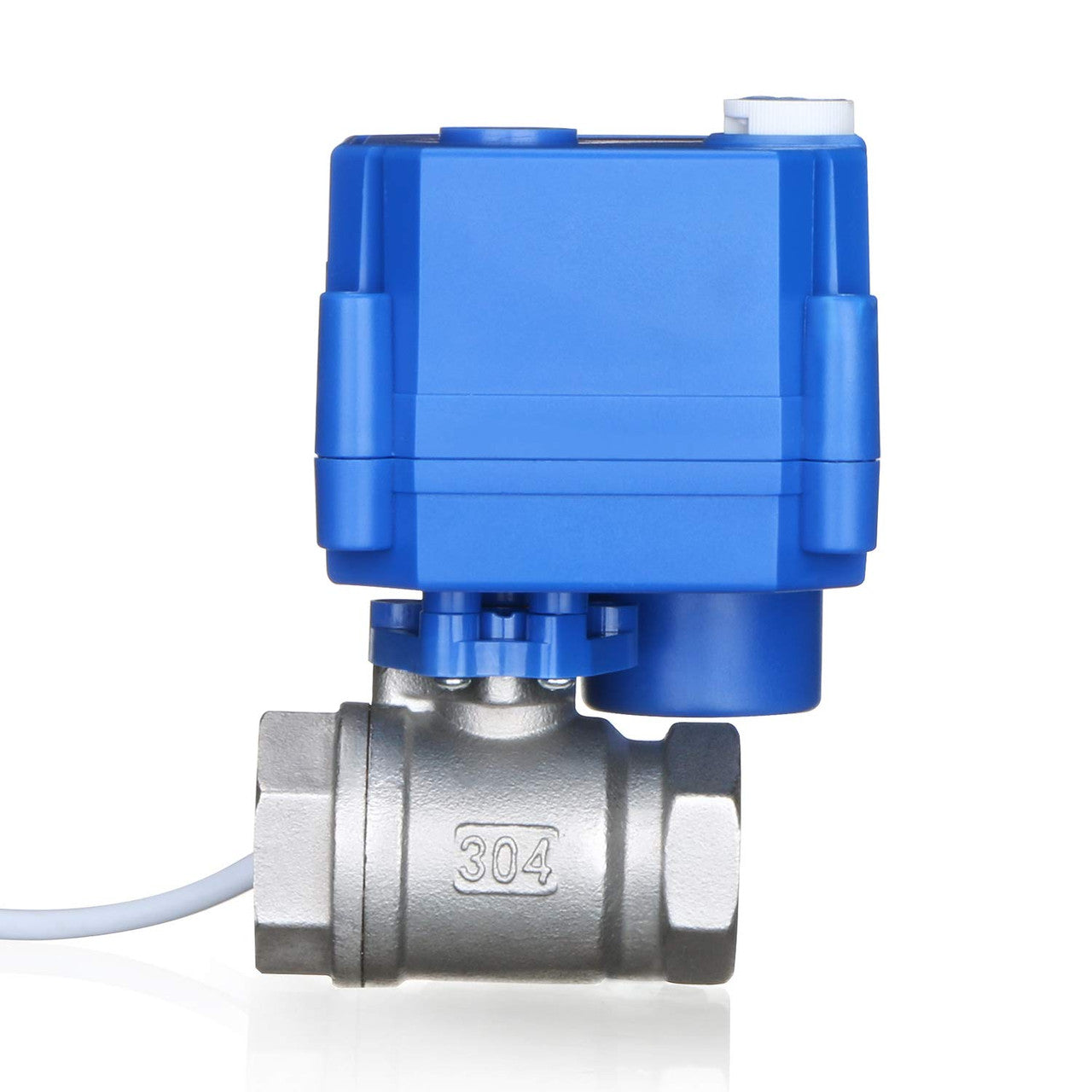 Motorized Ball Valve- 1/2" Stainless Steel Ball Valve with Manual Function, Full Port, 9-24V AC/DC and 2 Wire Auto Return Setup by U.S. Solid