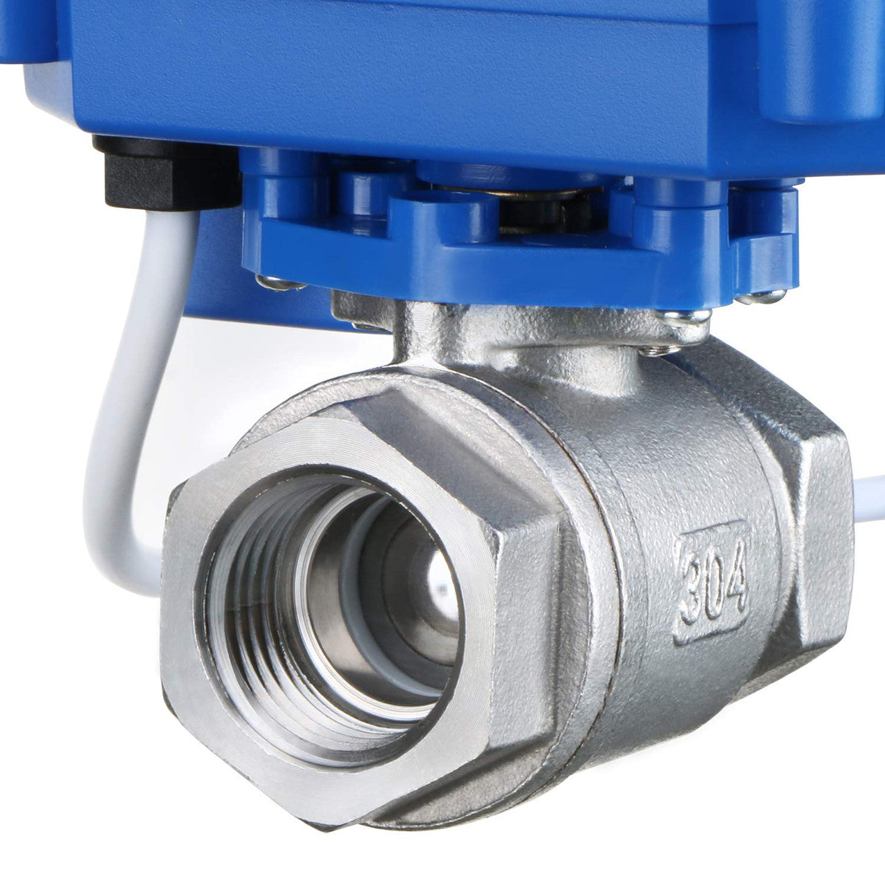 Motorized Ball Valve- 1/2" Stainless Steel Ball Valve with Manual Function, Full Port, 9-24V AC/DC and 2 Wire Auto Return Setup by U.S. Solid
