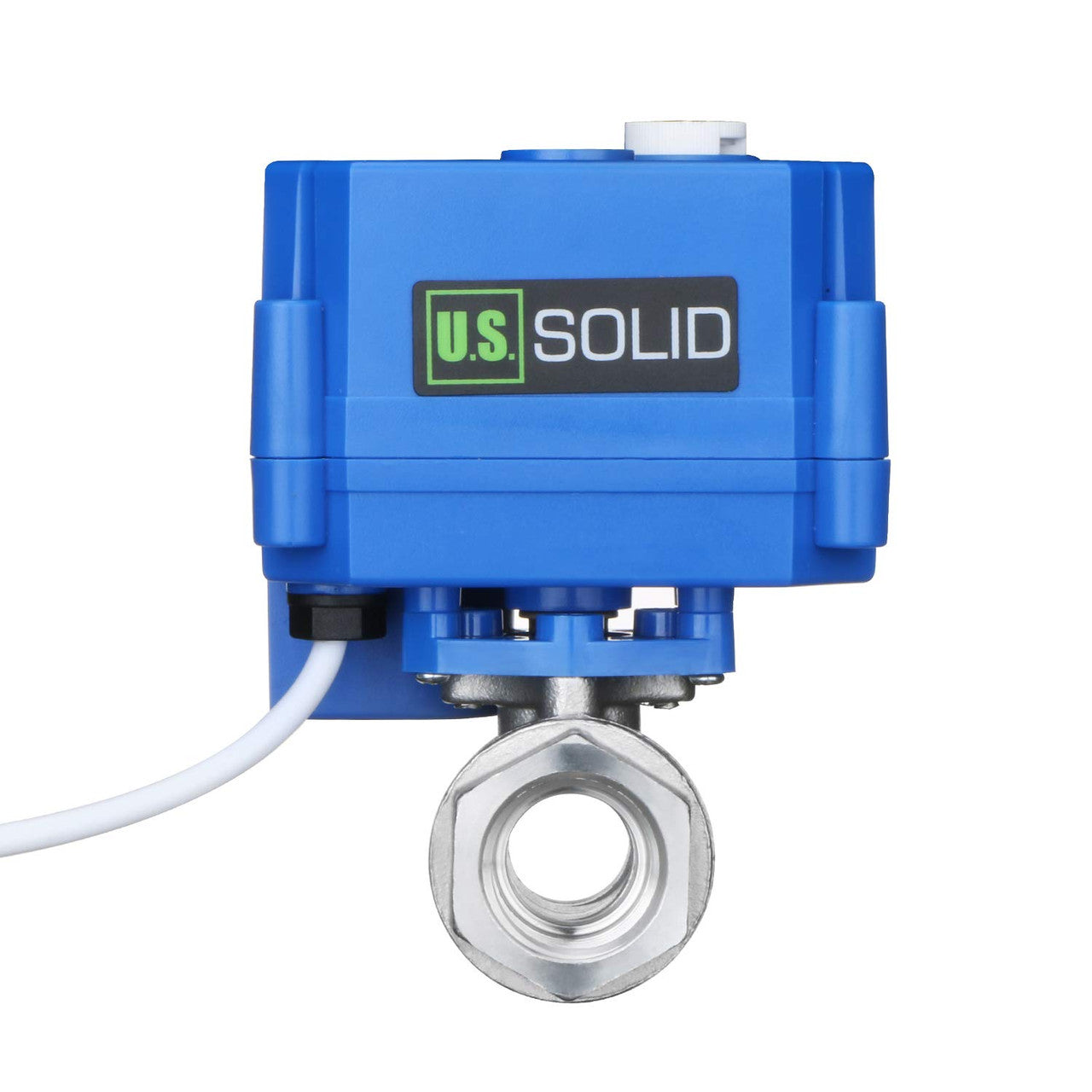Motorized Ball Valve- 1/2" Stainless Steel Ball Valve with Manual Function, Full Port, 9-24V AC/DC and 2 Wire Auto Return Setup by U.S. Solid