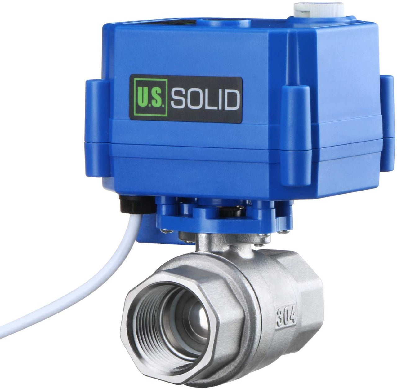 Motorized Ball Valve- 3/4" Stainless Steel Ball Valve with Manual Function, Full Port, 9-24V AC/DC and 2 Wire Auto Return Setup by U.S. Solid