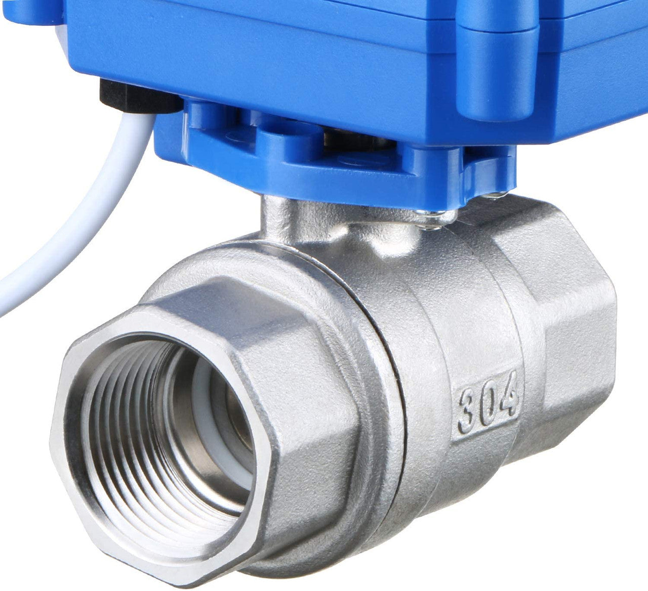 Motorized Ball Valve- 3/4" Stainless Steel Ball Valve with Manual Function, Full Port, 9-24V AC/DC and 2 Wire Auto Return Setup by U.S. Solid