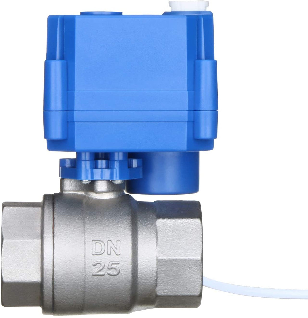 U.S. Solid Motorized Ball Valve- 1" Stainless Steel Ball Valve with Manual Function, Full Port, 9-24V AC/DC and 2 Wire Auto Return Setup