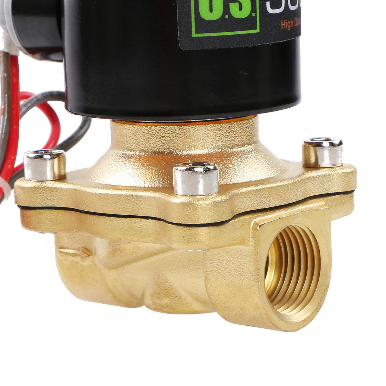 1/2" Brass Electric Solenoid Valve 24V AC VITON SEAL Normally Closed (Air, Gas, Fuel...)