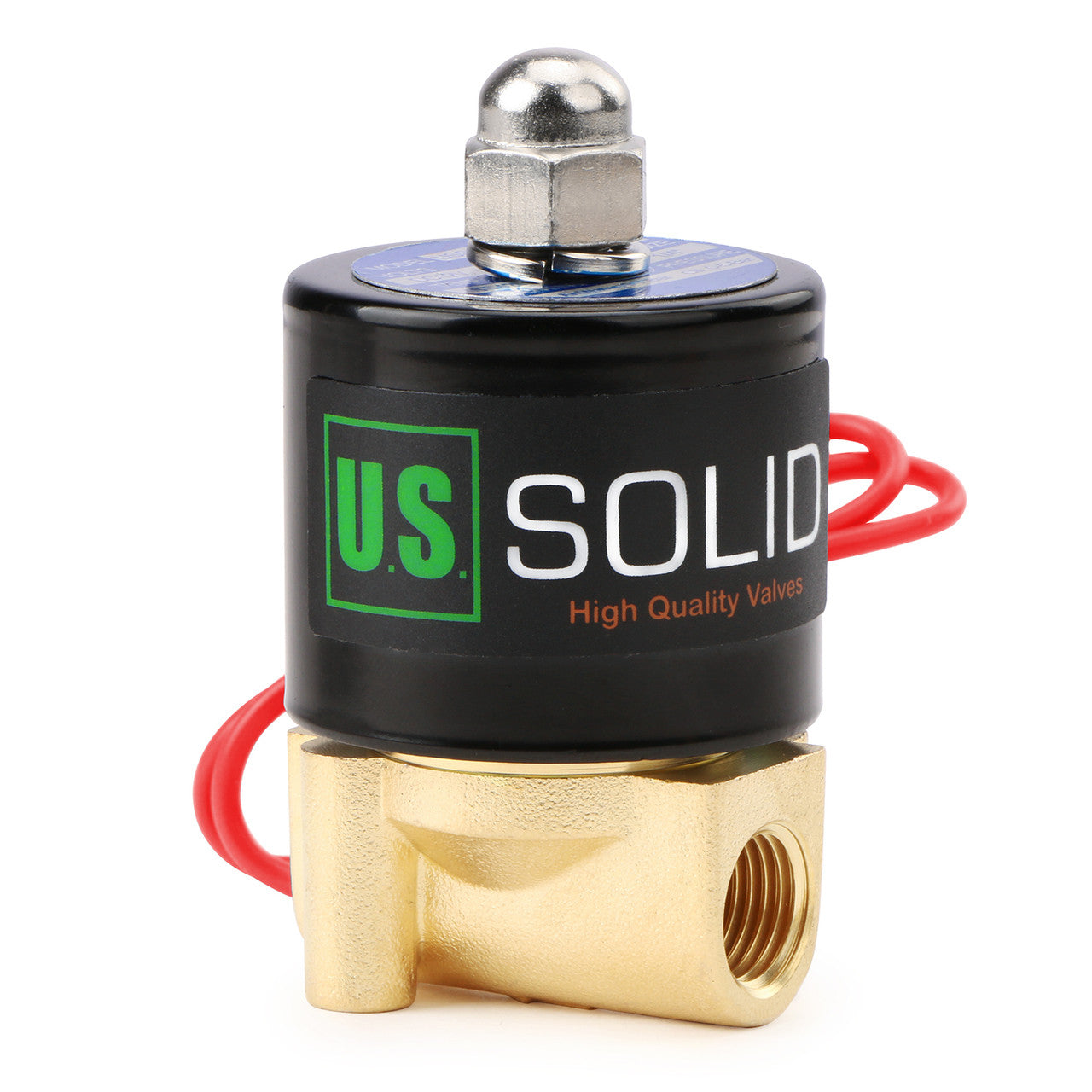 1/4" Brass Electric Solenoid Valve 220V AC Normally Closed G Thread Air Water Fuel VITON