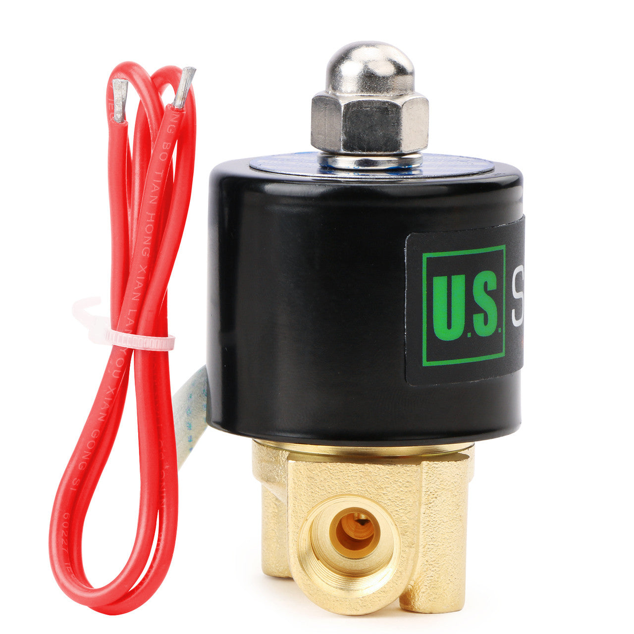 1/4" Brass Electric Solenoid Valve 220V AC Normally Closed G Thread Air Water Fuel VITON
