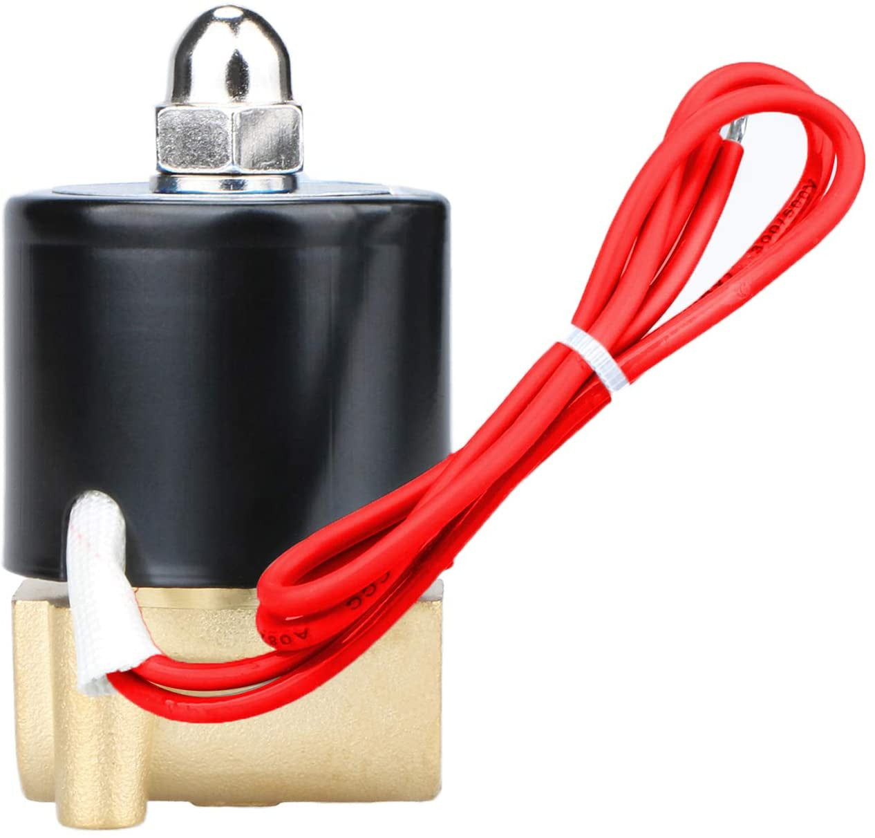 U.S. Solid 1/8" Brass Electric Solenoid Valve 220V AC Normally Closed VITON