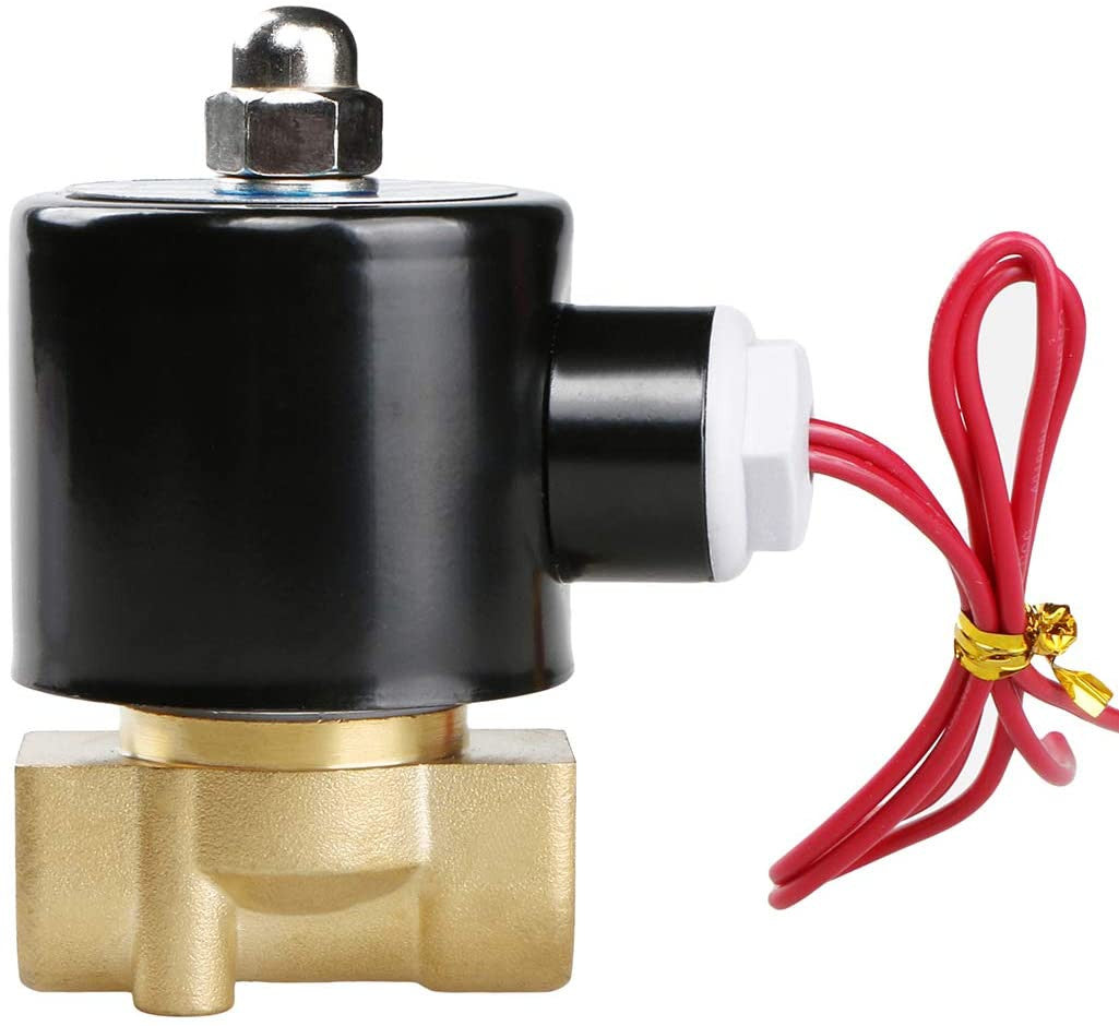 U.S. Solid 3/8" Brass Electric Solenoid Valve 220V AC Normally Closed VITON