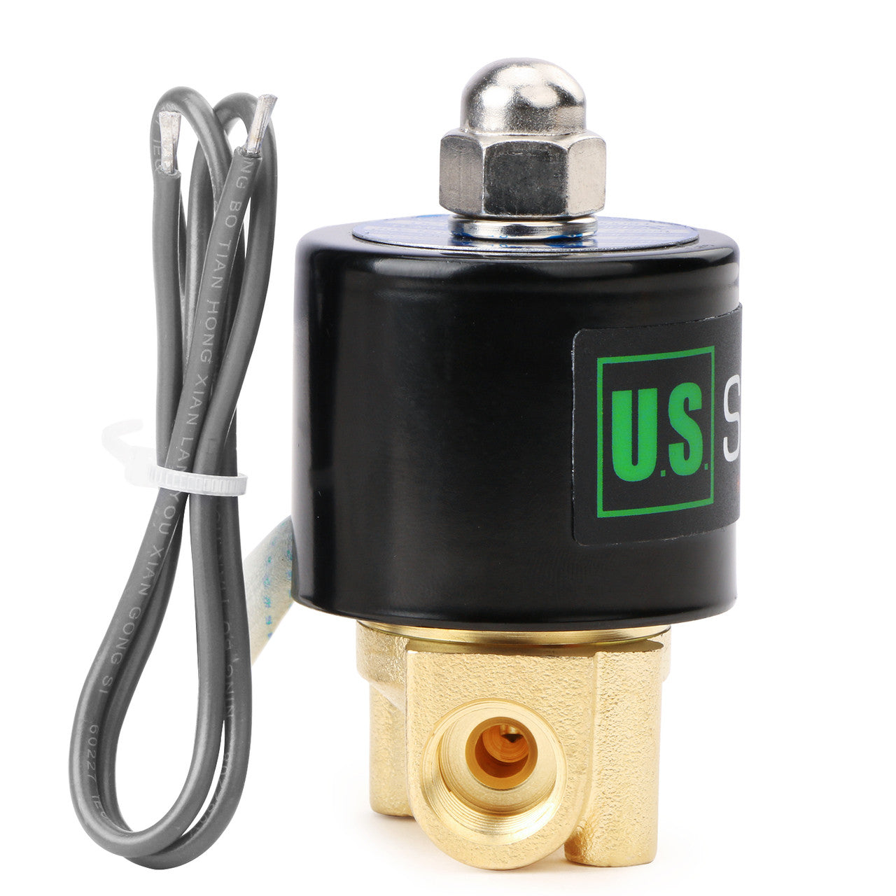 1/4" Brass Electric Solenoid Valve 24V DC Normally Closed VITON