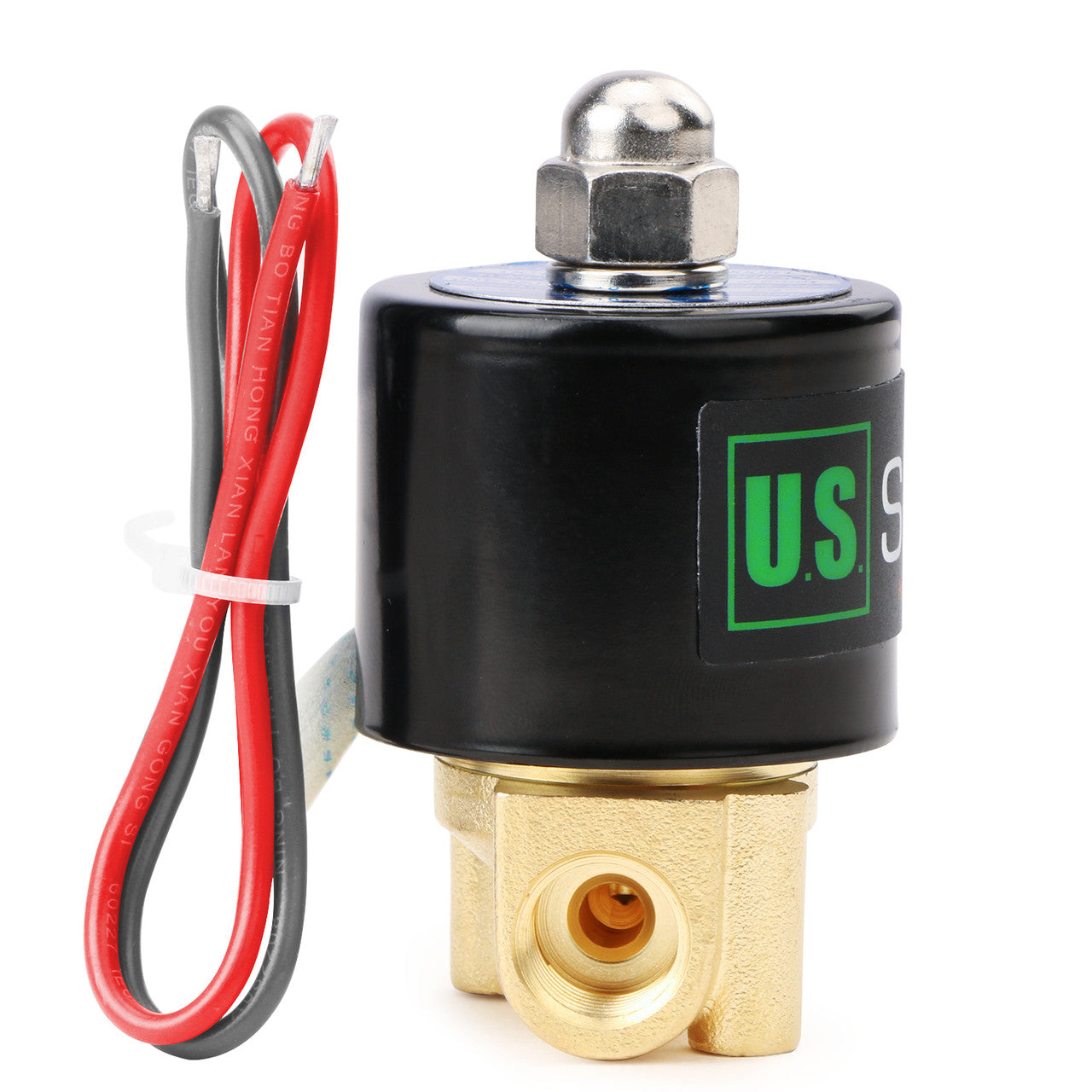 1/4" Brass Electric Solenoid Valve 24V AC Normally Closed VITON