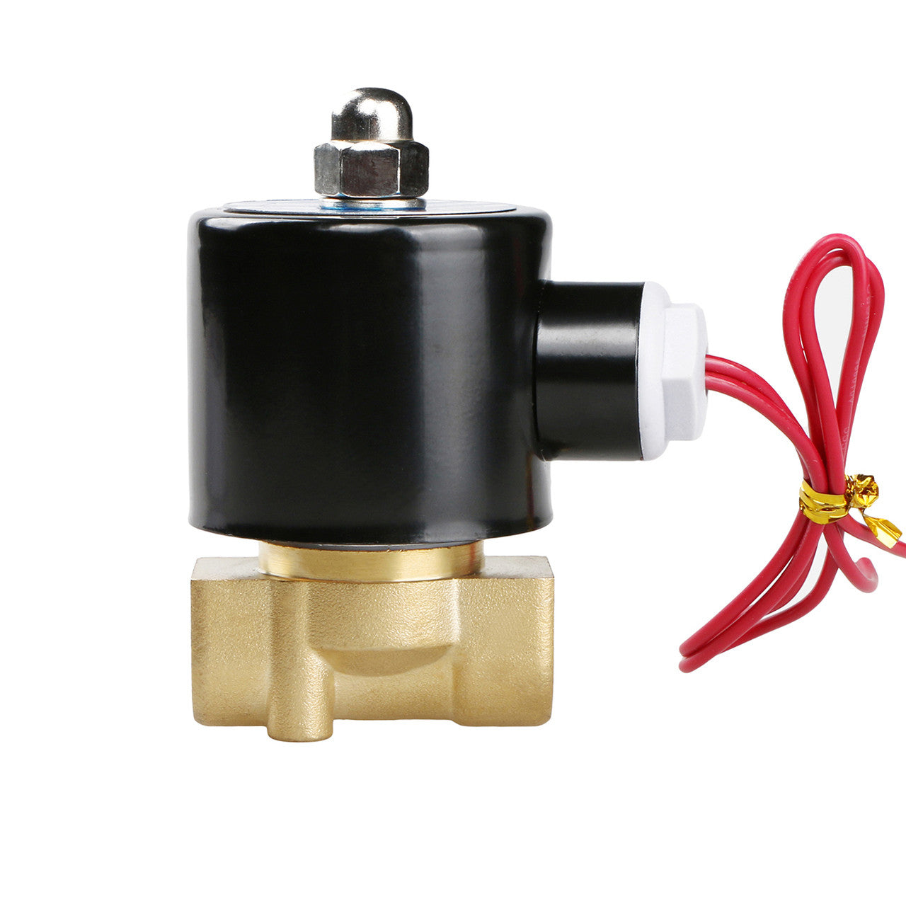 3/8" Brass Solenoid Valve 24V AC (Air, Water, Fuel) Normally Closed,  VITON Gasket