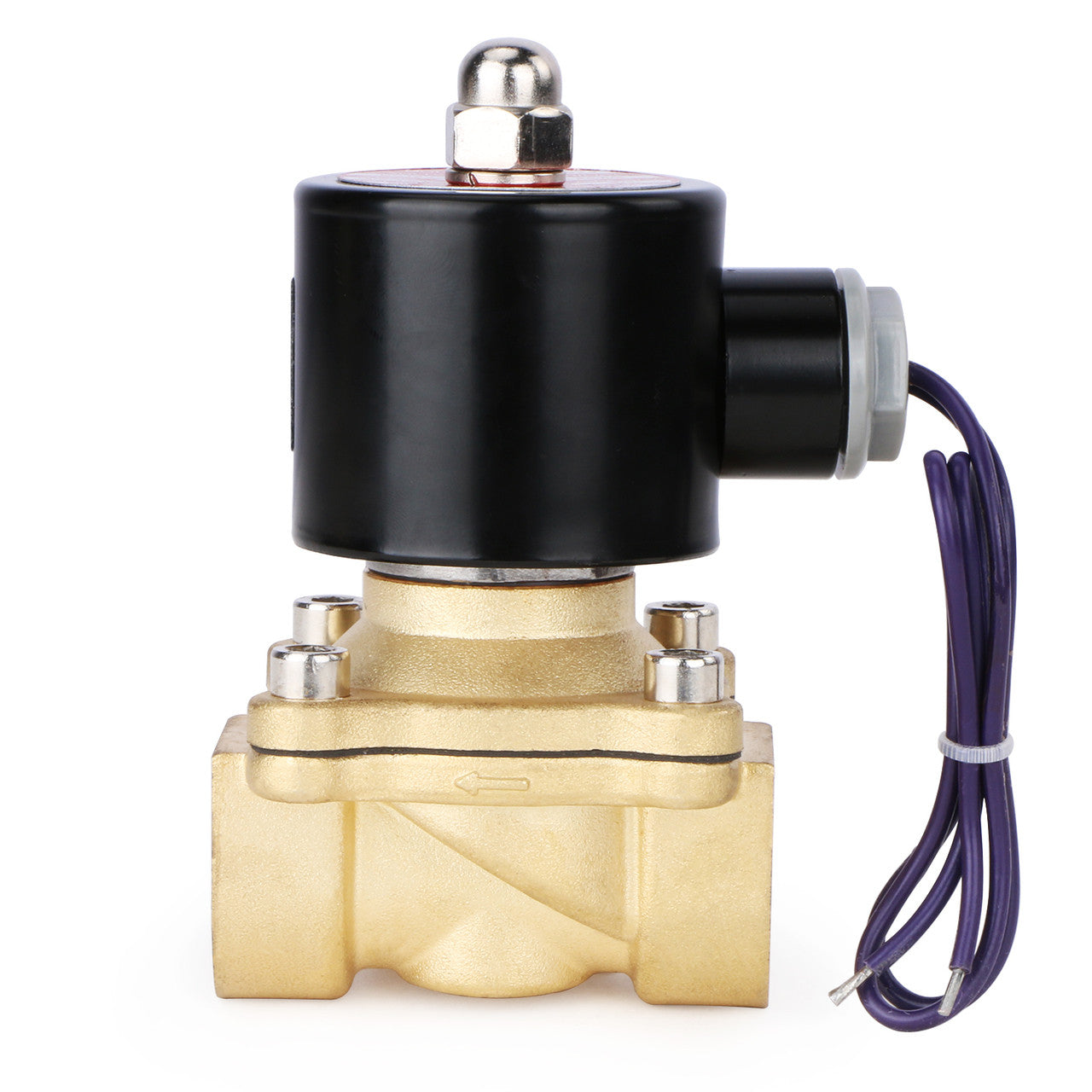 3/4" Brass Electric Solenoid Valve 12V DC N.C. Air Water Fuel VITON