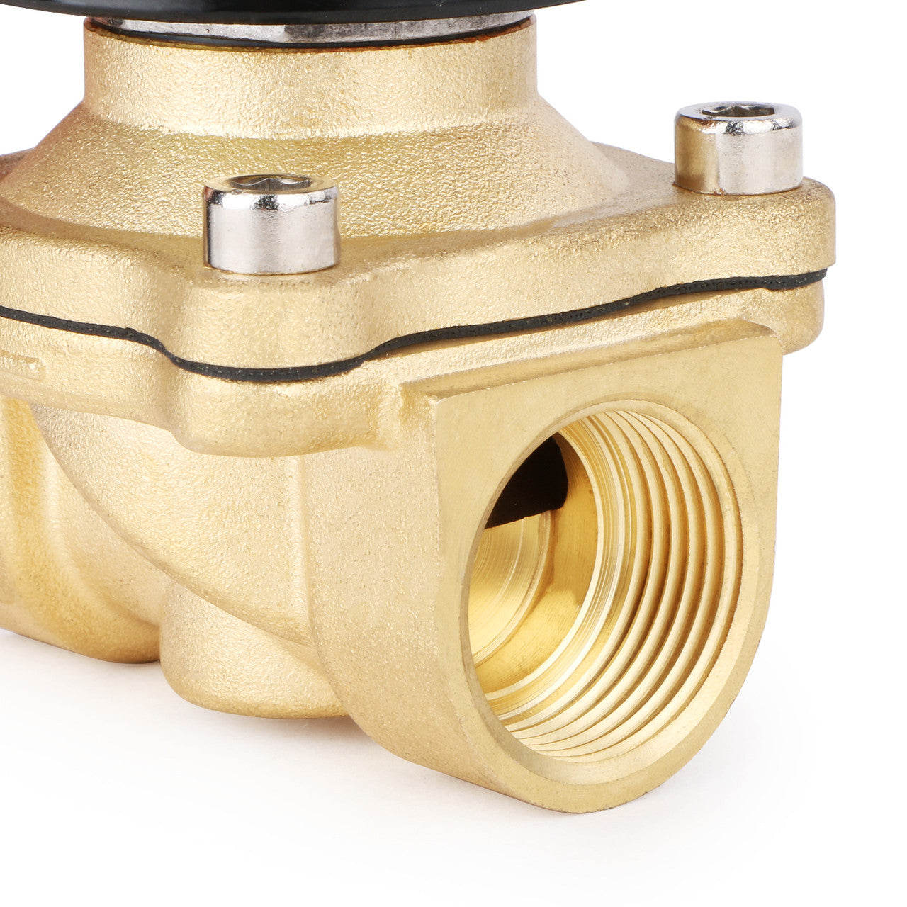 3/4" Brass Electric Solenoid Valve 12V DC N.C. Air Water Fuel VITON