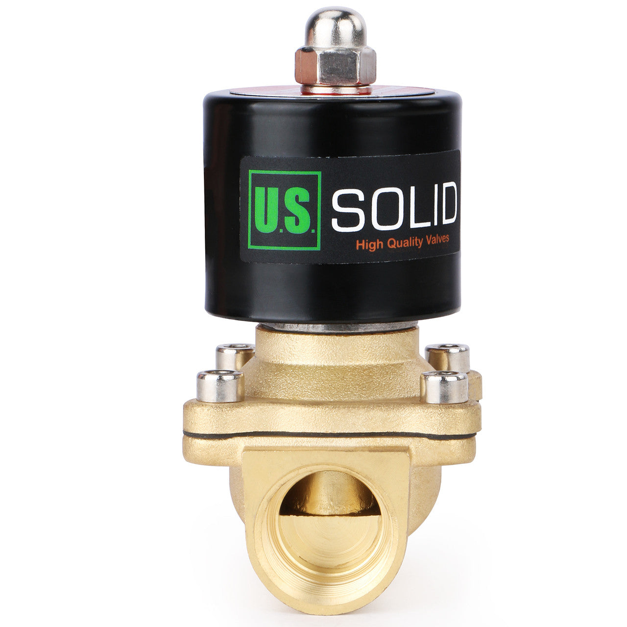 3/4" Brass Electric Solenoid Valve 24V DC N.C. Air Water Fuel VITON