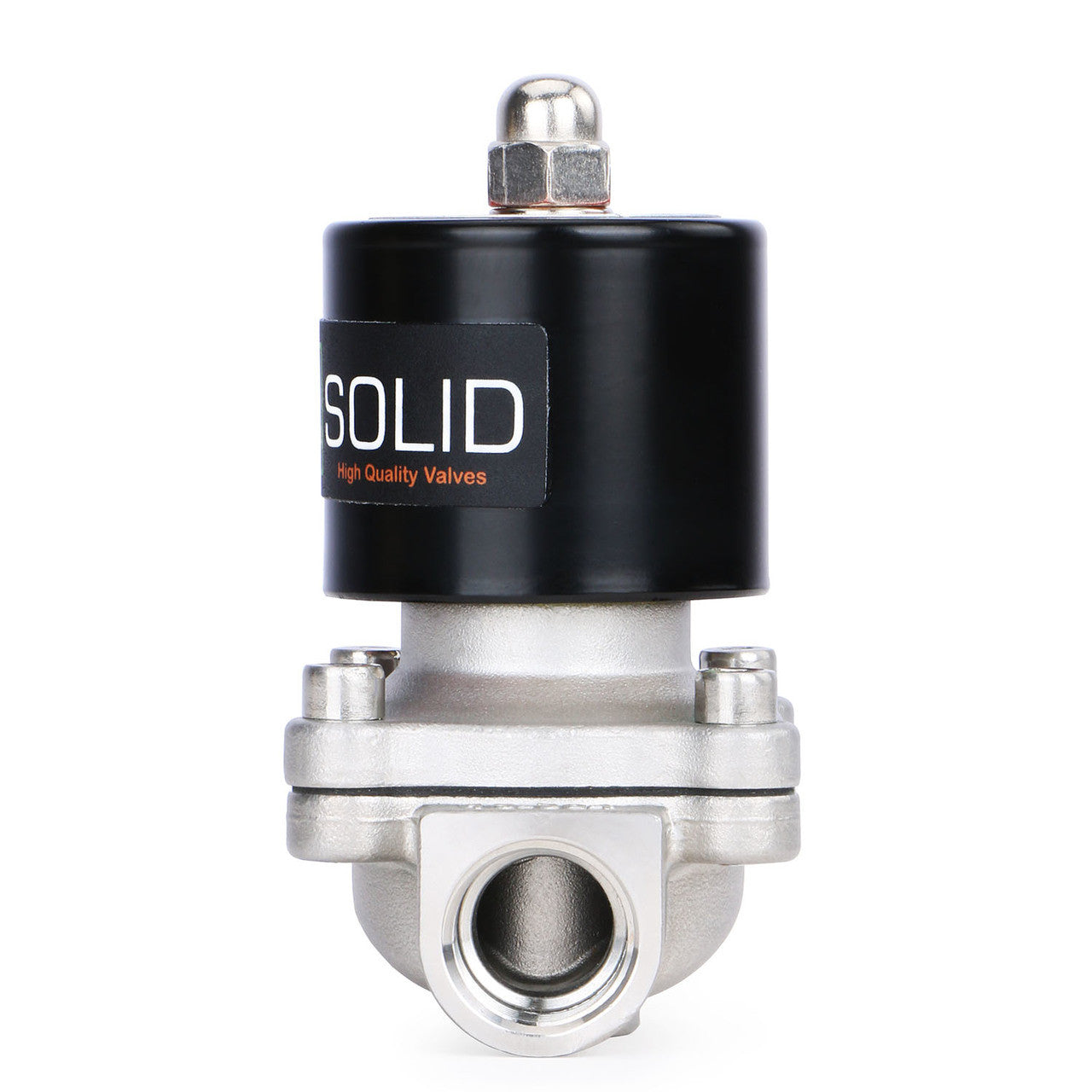 1/2" Stainless Steel Electric Solenoid Valve 24V DC N.C. VITON Water Air Fuel