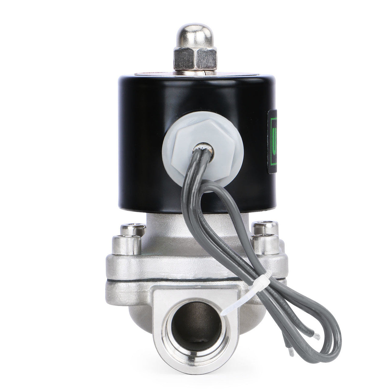 1/2" Stainless Steel Electric Solenoid Valve 24V DC N.C. VITON Water Air Fuel