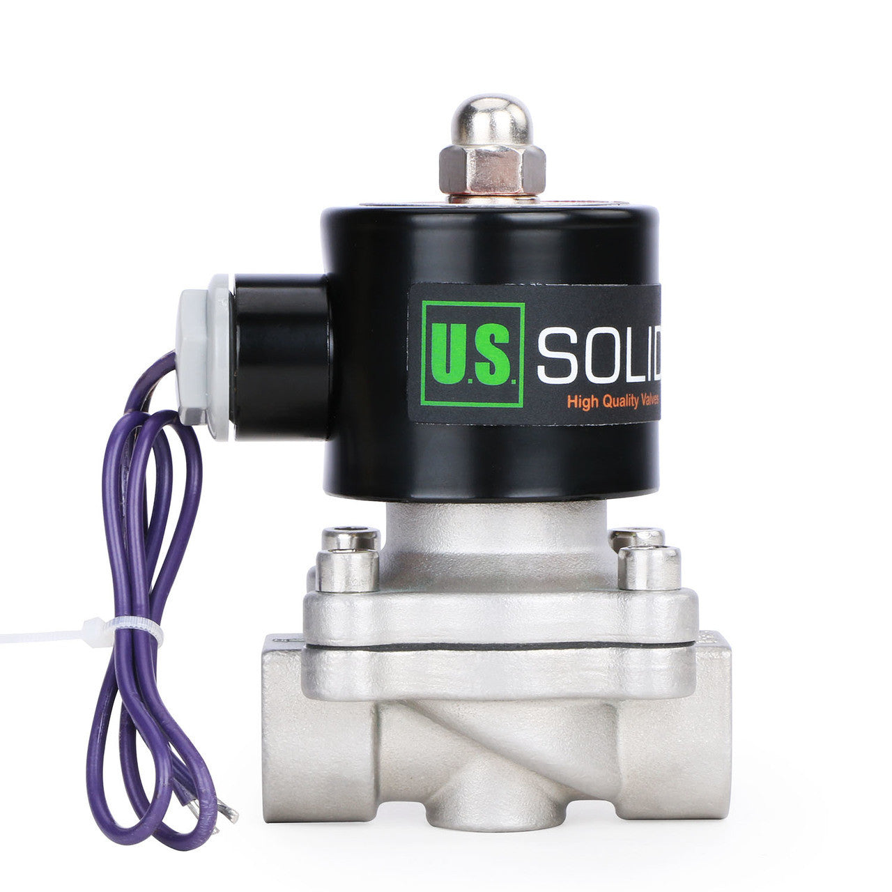 3/4" Stainless Steel Electric Solenoid Valve 12V DC N.C. Air Water Fuel VITON