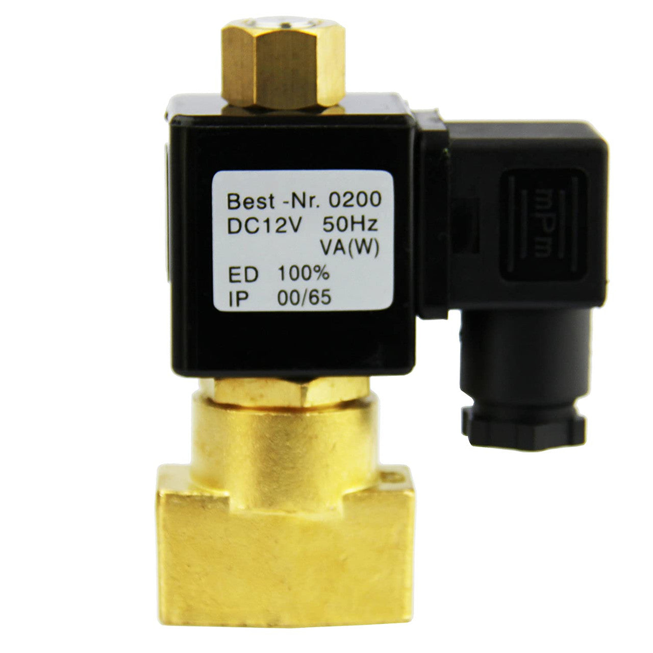 U.S. Solid 1/8" Electric Solenoid Valve 12V DC Brass Body Normally Open G Thread VITON Water Air Oil