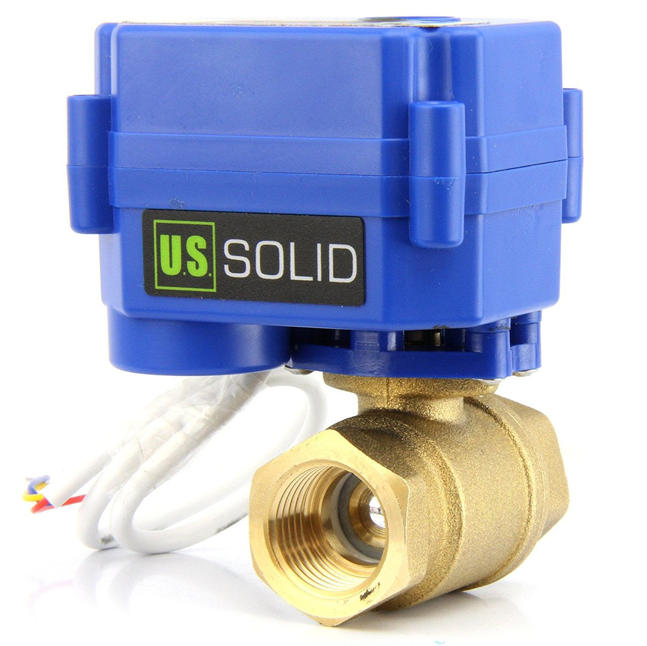 Motorized Ball Valve- 1/2" Brass Electrical Ball Valve with Full Port, 9-24V AC/DC and 3 Wire Setup