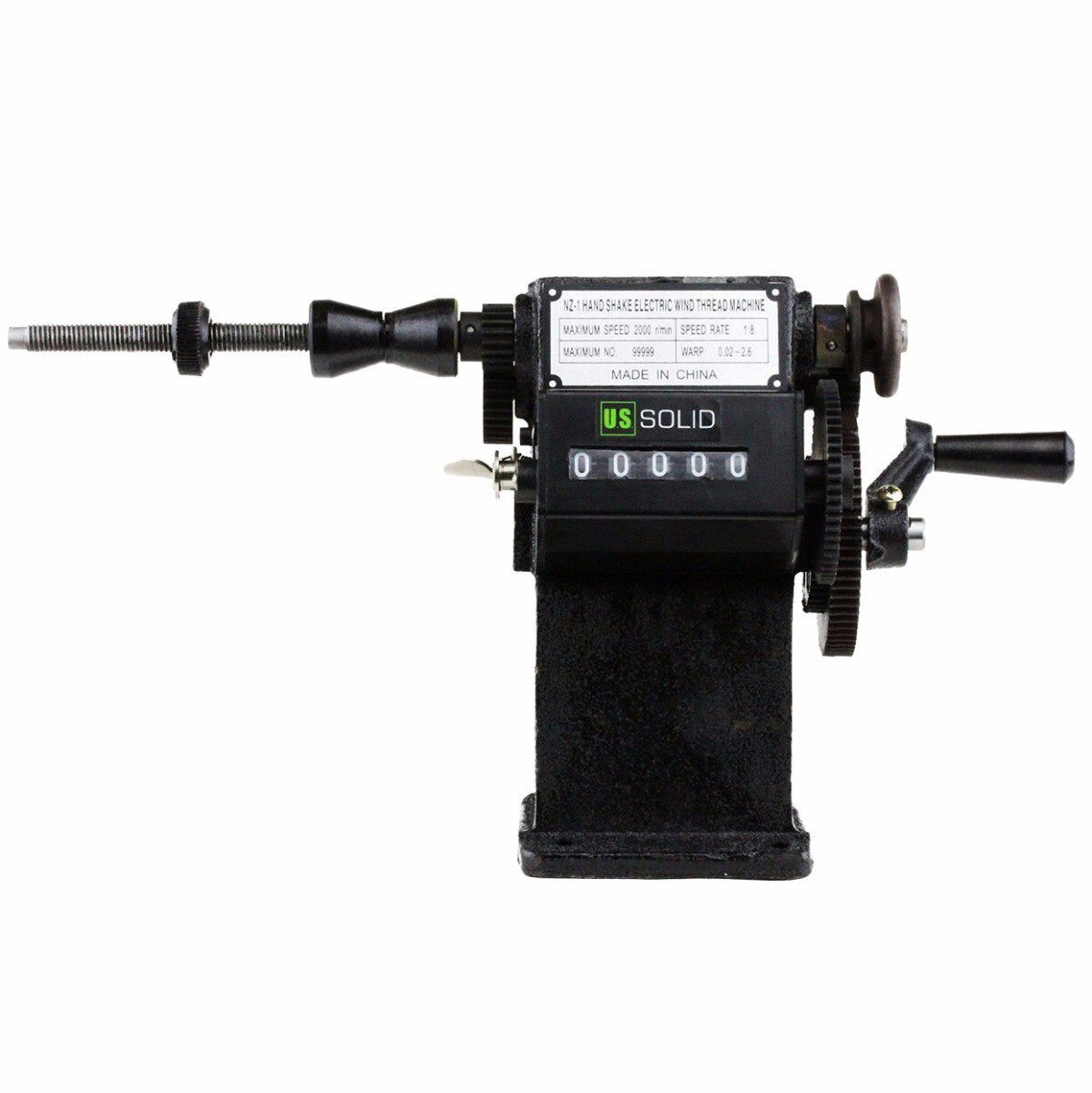 U.S. Solid  Dual-Purpose Electric/ Manual Coil Winding Machine w/ Counter