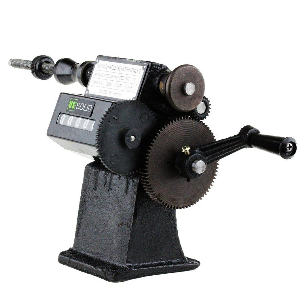 U.S. Solid  Dual-Purpose Electric/ Manual Coil Winding Machine w/ Counter