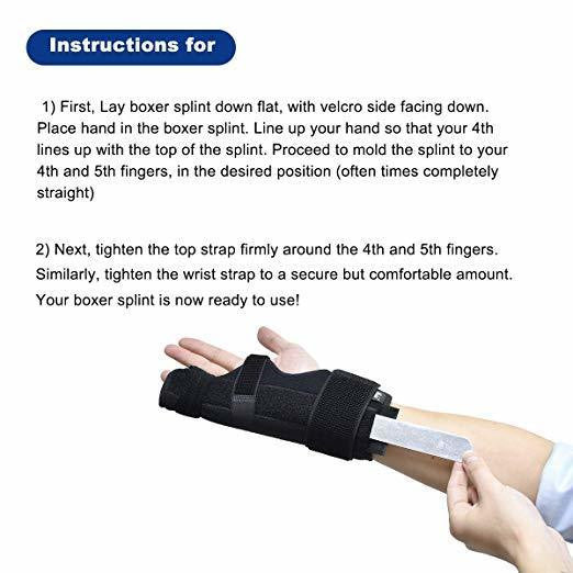 Metacarpal Boxer Splint- Right Hand Brace, Medium (Dia. of palm < 4")