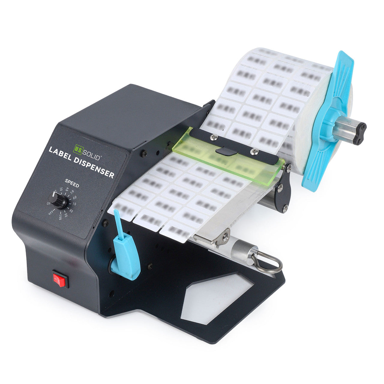 U.S. Solid Automatic Label Dispenser for 5-120 MM Width Translucent and Opaque Labels, Label Core Sizes 1”/1.5”/3”