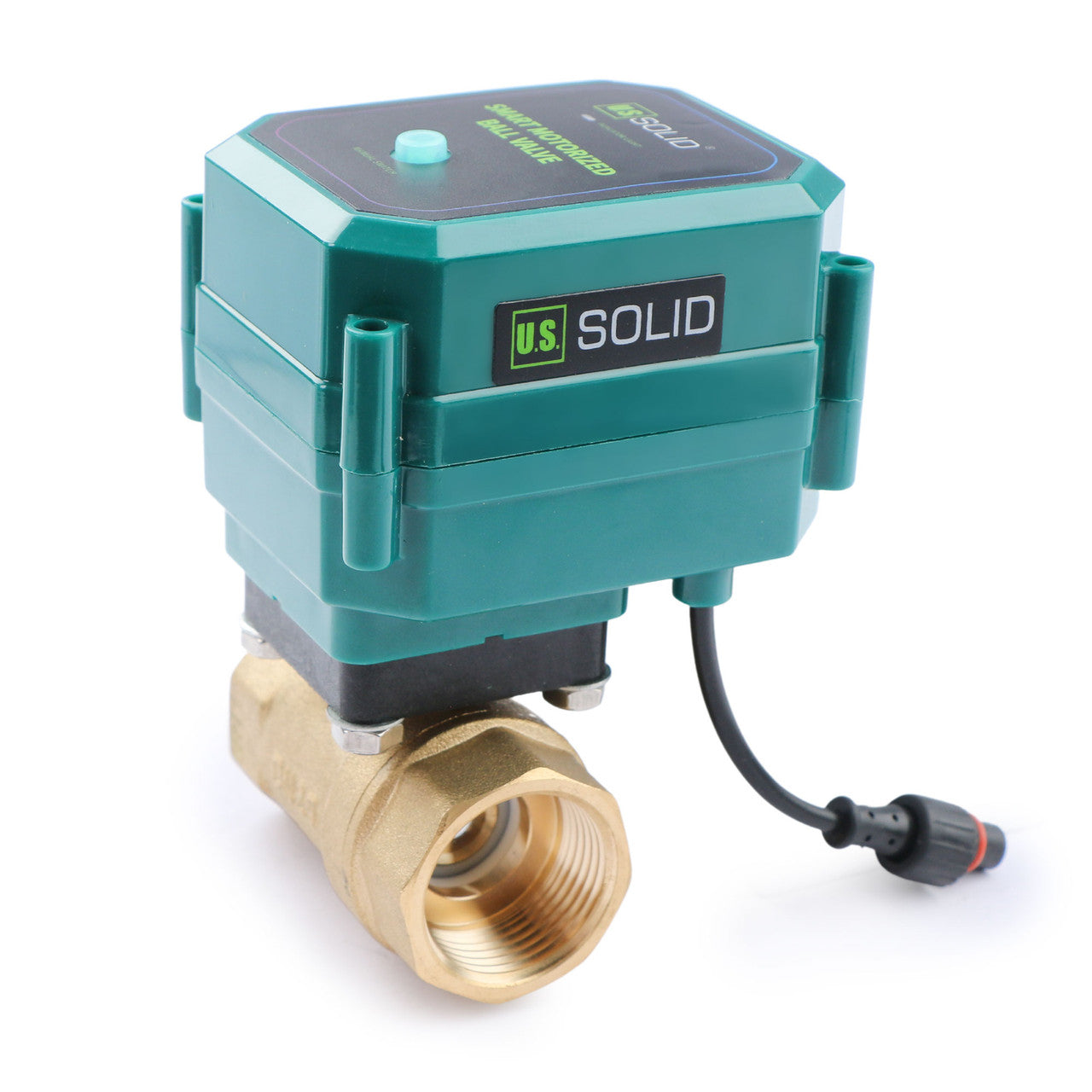 1" Smart Motorized Ball Valve – Remote Control Brass Electrical Ball Valve with Manual Switch, 5V DC USB