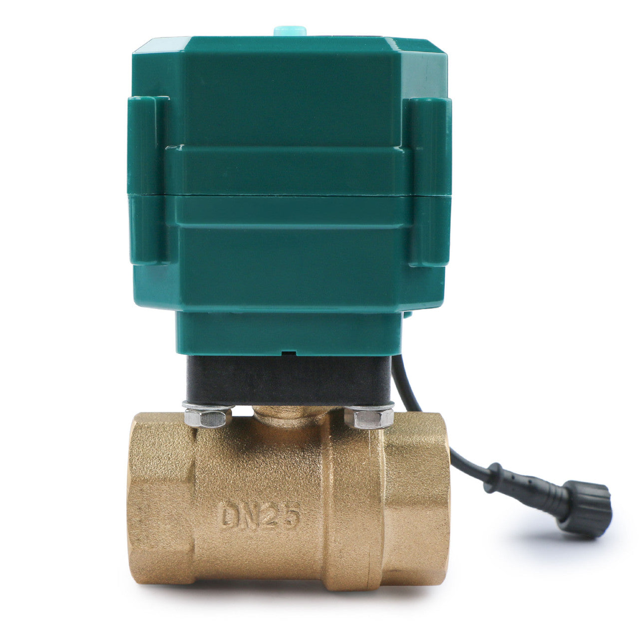 1" Smart Motorized Ball Valve – Remote Control Brass Electrical Ball Valve with Manual Switch, 5V DC USB