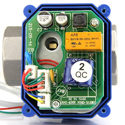 Motorized Ball Valve- 1/4" Stainless Steel Electrical Ball Valve with Full Port, 9-24 V AC/DC, 2 Wire Auto Return, Normally Open
