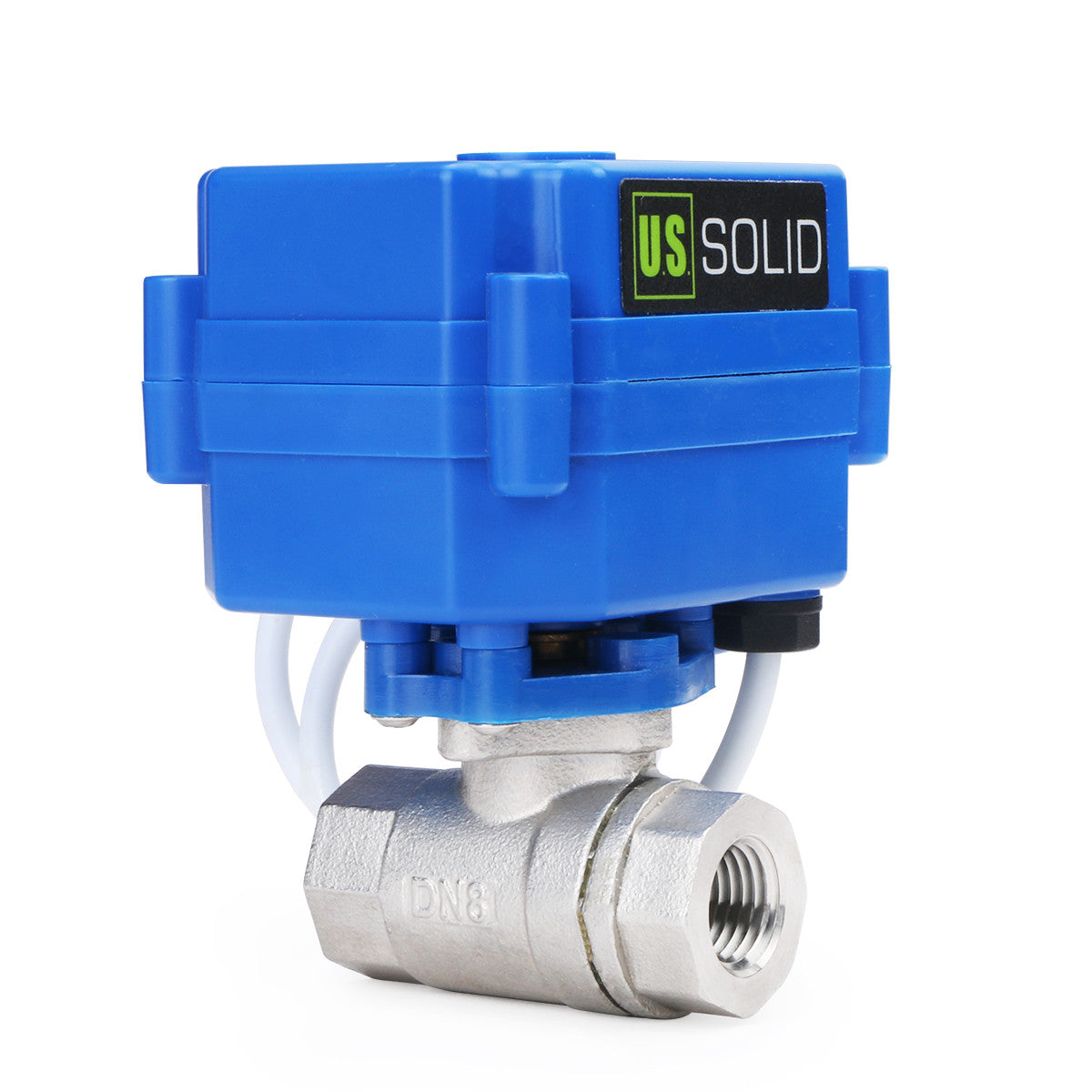 Motorized Ball Valve- 1/4" Stainless Steel Electrical Ball Valve with Full Port, 9-24 V AC/DC, 2 Wire Auto Return, Normally Open
