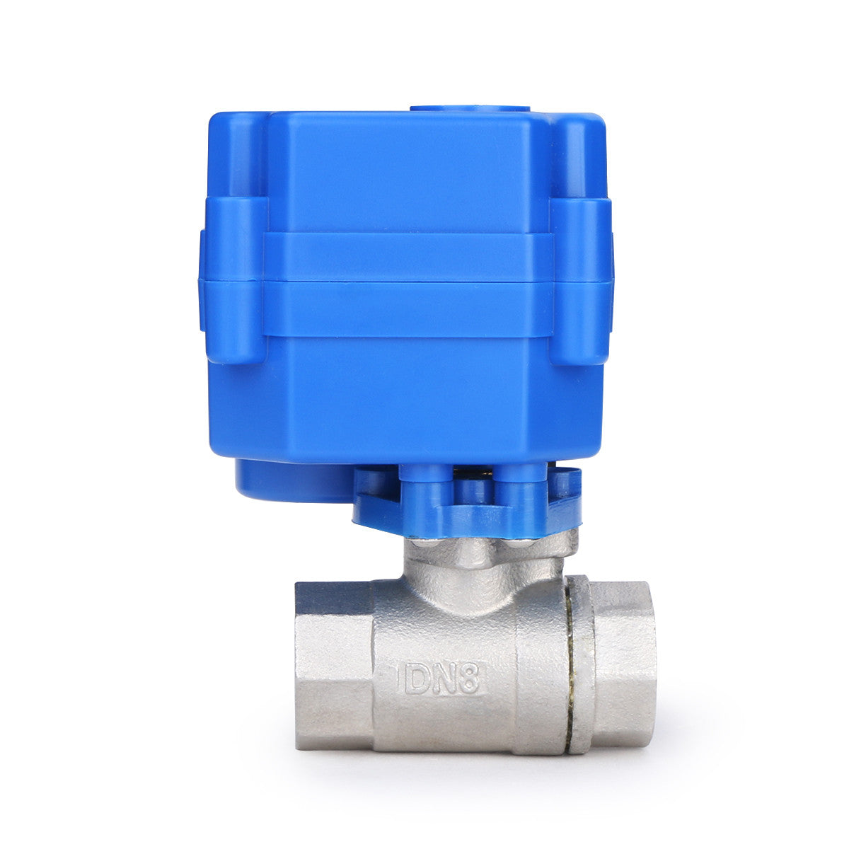 Motorized Ball Valve- 1/4" Stainless Steel Electrical Ball Valve with Full Port, 9-24 V AC/DC, 2 Wire Auto Return, Normally Open