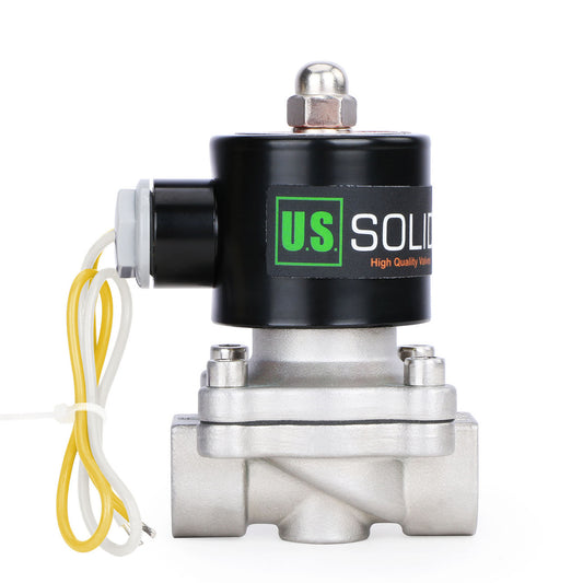 1/2" Stainless Steel Electric Solenoid Valve 220V AC G Thread Normally Closed VITON from U.S. SOLID