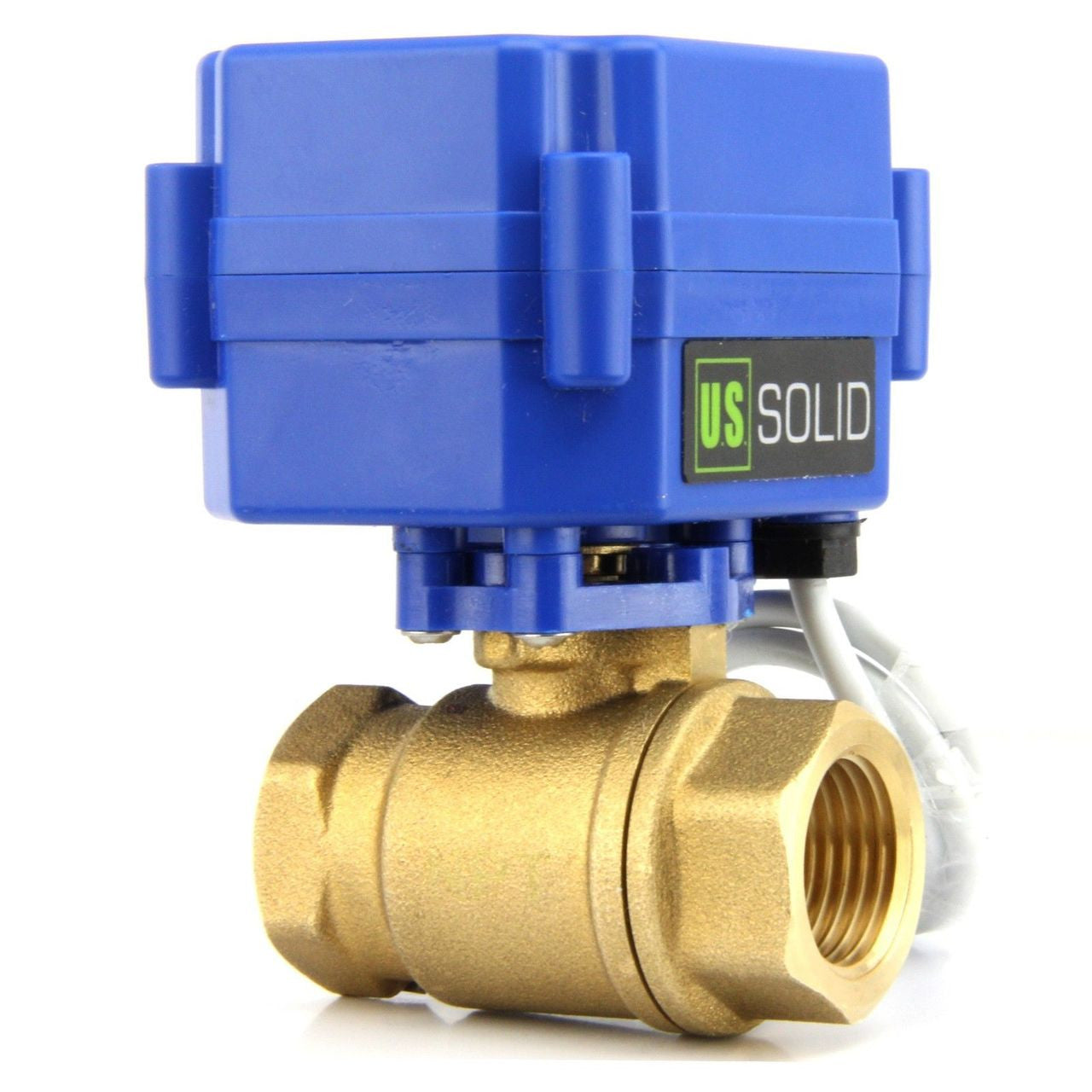 Motorized Ball Valve- 1/2" Brass Ball Valve with Full Port, 9-24V AC/DC and 2 Wire Auto Return Setup