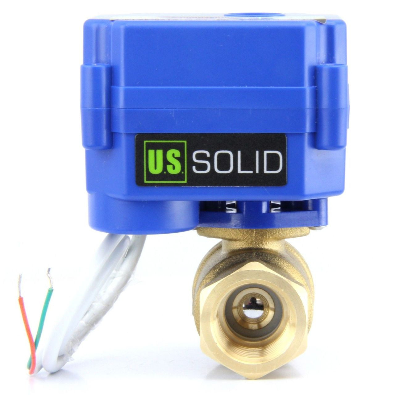 Motorized Ball Valve- 1/2" Brass Ball Valve with Full Port, 9-24V AC/DC and 2 Wire Auto Return Setup