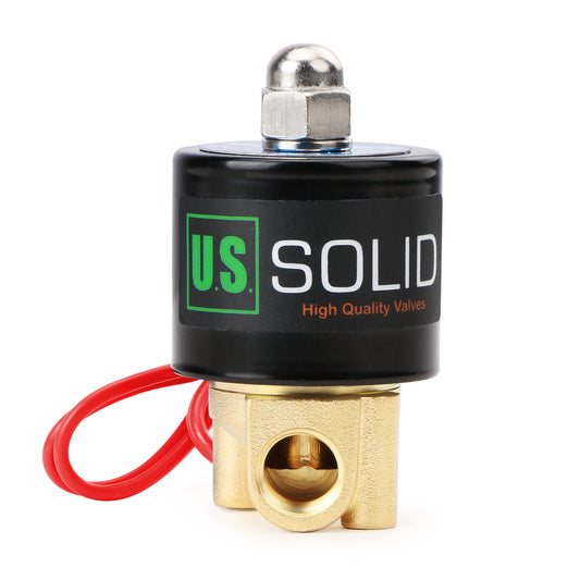 1/4" Brass Electric Solenoid Valve 220V AC Normally Closed G Thread Air Water Fuel VITON